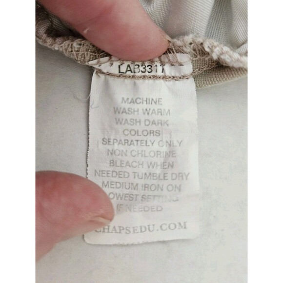 Chaps Edu Line Girls Bootleg Khaki Tan Uniform Pants Adjustable Waist Size 8 - Picture 4 of 5